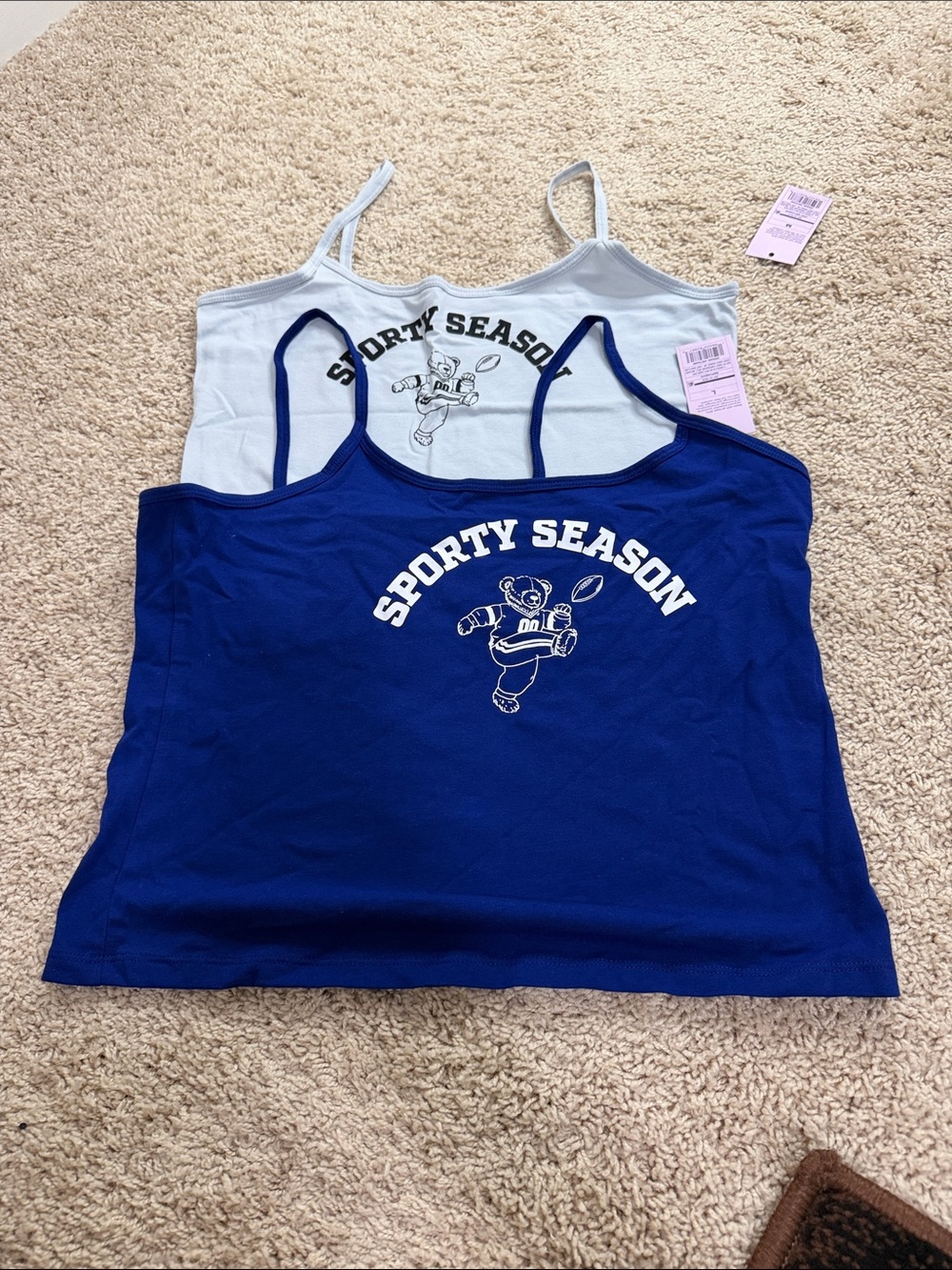 wild fable Blue and Light Gray "Sporty Season" Tank Tops